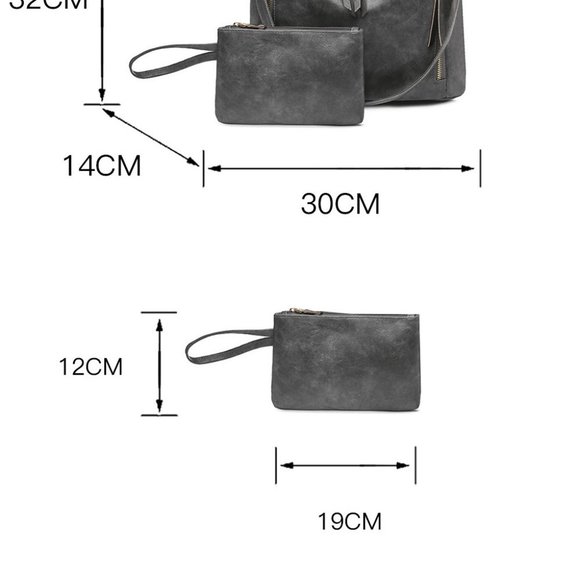 Brown Vegan Leather Backpack - Picture 5 of 5